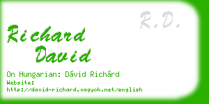 richard david business card