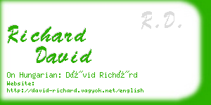richard david business card